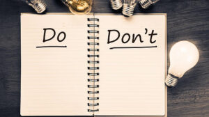 Do and Don´t Geschääftspartner